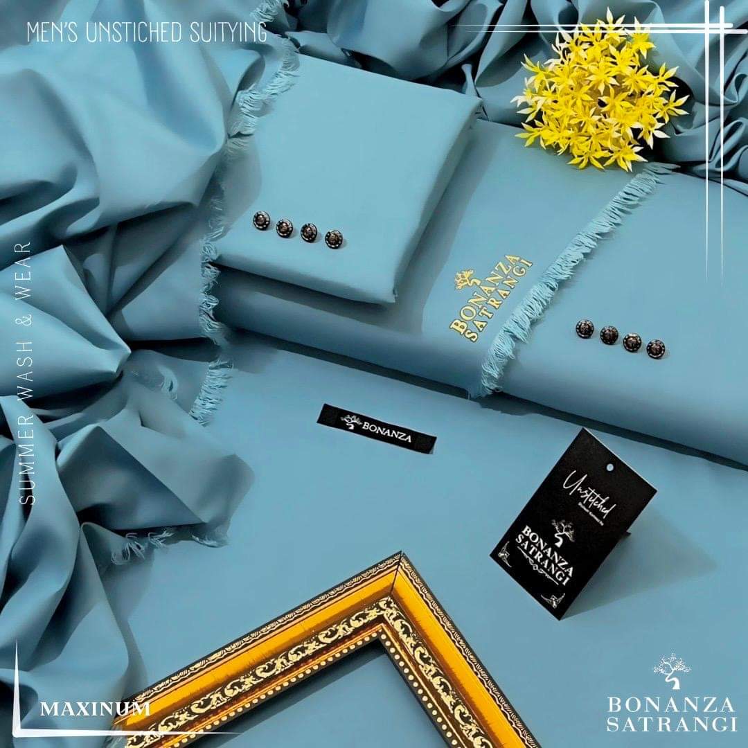 Bonanza Satrangi Maxinum Premium Wash & Wear – Unstitched Men’s Suit